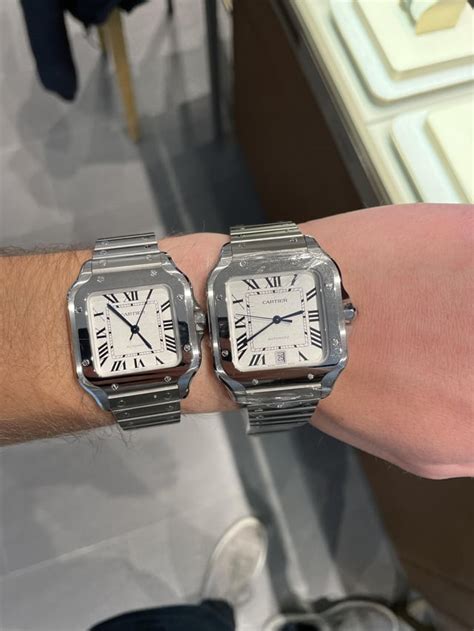 cartier santos medium vs large.